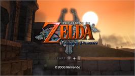 Title screen of Legend Of Zelda - Twilight Princess, The on the Nintendo Wii.