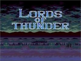 Title screen of Lords Of Thunder (TGX) on the Nintendo Wii.