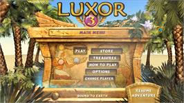 Title screen of Luxor 3 on the Nintendo Wii.