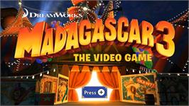 Title screen of Madagascar 3 - Bons Baisers D'europe on the Nintendo Wii.