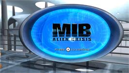 Title screen of Men In Black - Alien Crisis on the Nintendo Wii.