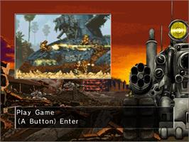 Title screen of Metal Slug Anthology on the Nintendo Wii.