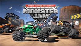 Title screen of Monster Jam on the Nintendo Wii.