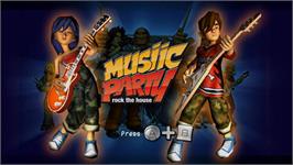 Title screen of Musiic Party - Rock The House on the Nintendo Wii.