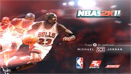 Title screen of Nba 2k11 on the Nintendo Wii.