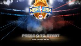 Title screen of Nba Jam on the Nintendo Wii.