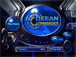 Title screen of Ocean Commander on the Nintendo Wii.
