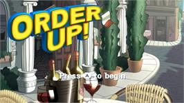 Title screen of Order Up! on the Nintendo Wii.