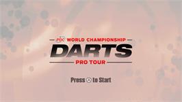 Title screen of Pdc World Championship Darts - Pro Tour on the Nintendo Wii.