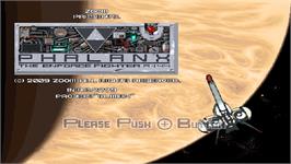 Title screen of Phalanx on the Nintendo Wii.