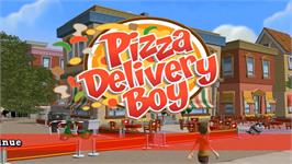 Title screen of Pizza Delivery Boy on the Nintendo Wii.