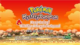 Title screen of Pokemon Fushigi no Dungeon : Susume! Honou no Boukendan on the Nintendo Wii.