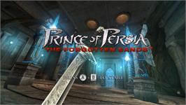 Title screen of Prince Of Persia - Les Sables Oubliés on the Nintendo Wii.