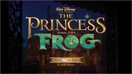 Title screen of Princesse Et La Grenouille, La on the Nintendo Wii.