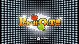 Title screen of Punch Out! on the Nintendo Wii.