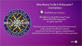 Title screen of Qui Veut Gagner Des Millions - 2ème Edition on the Nintendo Wii.