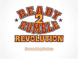 Title screen of Ready 2 Rumble Revolution on the Nintendo Wii.