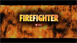 Title screen of Real Heroes - Firefighter on the Nintendo Wii.