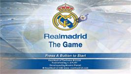 Title screen of Real Madrid - The Game on the Nintendo Wii.