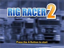 Title screen of Rig Racer 2 on the Nintendo Wii.