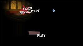 Title screen of Rock Revolution on the Nintendo Wii.
