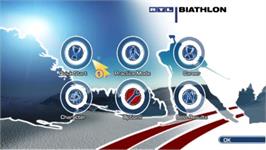 Title screen of Rtl Biathlon 2009 on the Nintendo Wii.