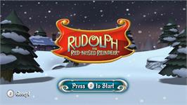 Title screen of Rudolph the Red-Nosed Reindeer on the Nintendo Wii.