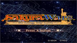 Title screen of Sakura Wars - So Long, My Love on the Nintendo Wii.