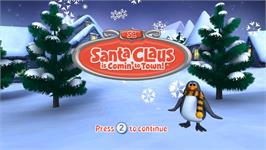 Title screen of Santa Claus Is Comin' To Town! on the Nintendo Wii.