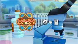 Title screen of Science Papa on the Nintendo Wii.