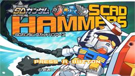 Title screen of Sd Gundam - Scad Hammers on the Nintendo Wii.