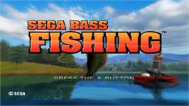 Title screen of Sega Bass Fishing on the Nintendo Wii.