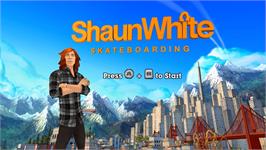 Title screen of Shaun White Skateboarding on the Nintendo Wii.