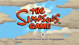 Title screen of Simpson - Le Jeu, Les on the Nintendo Wii.