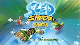 Title screen of Sled Shred on the Nintendo Wii.