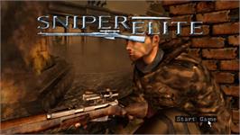 Title screen of Sniper Elite on the Nintendo Wii.