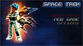 Title screen of Space Trek on the Nintendo Wii.