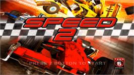 Title screen of Speed 2 on the Nintendo Wii.