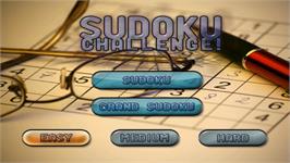 Title screen of Sudoku Challenge! on the Nintendo Wii.