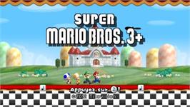 Title screen of Super Mario Bros. 3 (NES) on the Nintendo Wii.