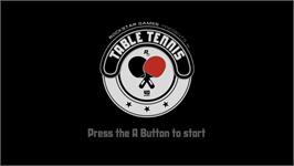 Title screen of Table Tennis on the Nintendo Wii.