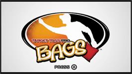 Title screen of Target Toss Pro : Bags on the Nintendo Wii.