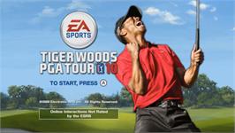 Title screen of Tiger Woods Pga Tour 10 on the Nintendo Wii.