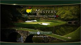 Title screen of Tiger Woods Pga Tour 12 - The Masters on the Nintendo Wii.