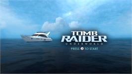 Title screen of Tomb Raider Underworld on the Nintendo Wii.