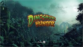 Title screen of Top Shot Dinosaur Hunter on the Nintendo Wii.