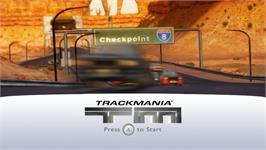 Title screen of Trackmania on the Nintendo Wii.