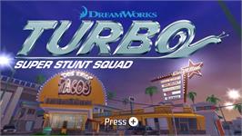 Title screen of Turbo - Equipe De Cascadeurs on the Nintendo Wii.