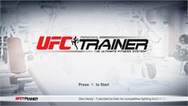 Title screen of Ufc Personal Trainer - The Ultimate Fitness System on the Nintendo Wii.