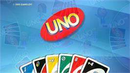 Title screen of Uno on the Nintendo Wii.